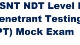 asnt ndt level iii penetrant testing PT exam