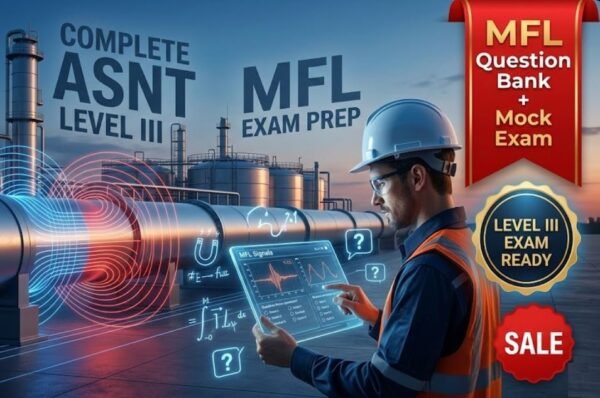 Magnetic Flux Leakage MFL Question Bank + Mock Exam for ASNT Level III Exam