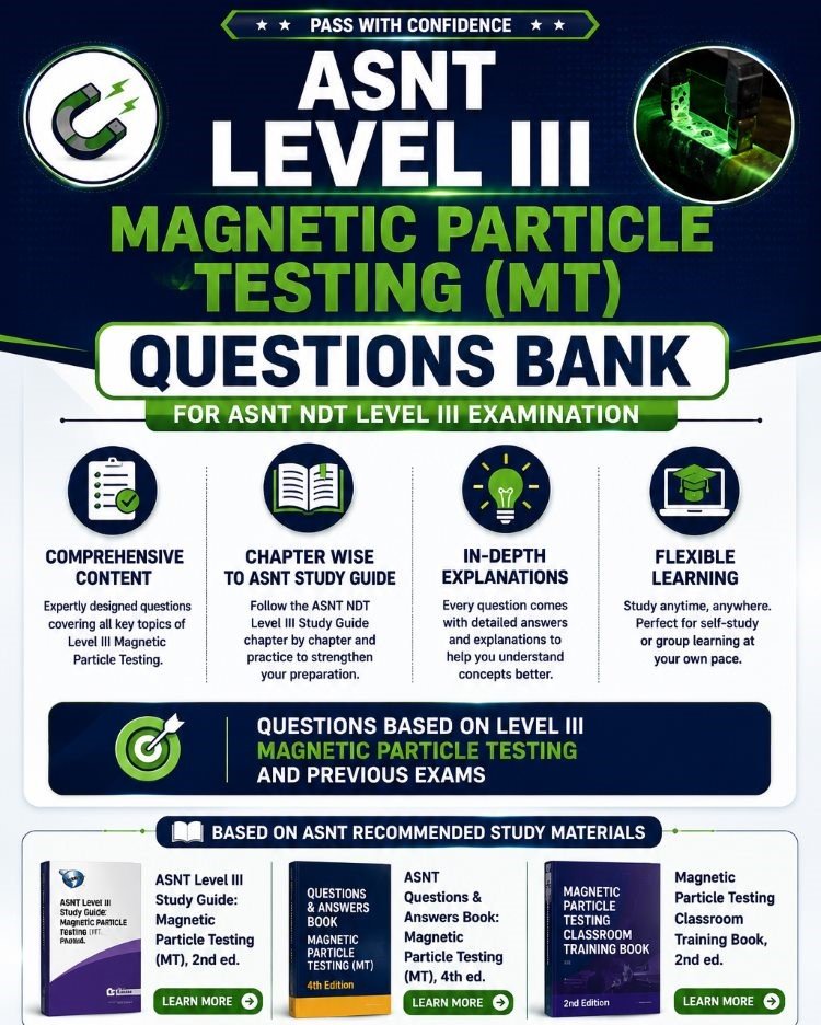 For 2026- Magnetic Particle Testing MT Level III Questions Bank for ASNT NDT level III Examination